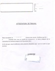 Attestation de travail 